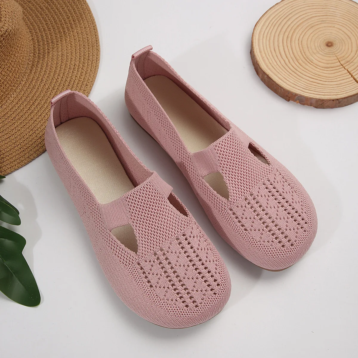 New Arrival Summer Women Flat Heel Shoes Breathable Loafers Casual Non-slip Sole Barefoot Shoes Slip on Moccasin Female Shoes