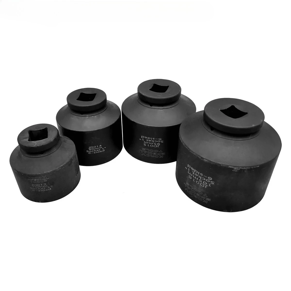 Juego de Llaves de Tubo Korcv Truck Tools JD021 de 70, 80, 95 y 105 mm, 6 Lados, para Camiones Volvo, Scania, Man, Daf, Iveco, Renault y Benz