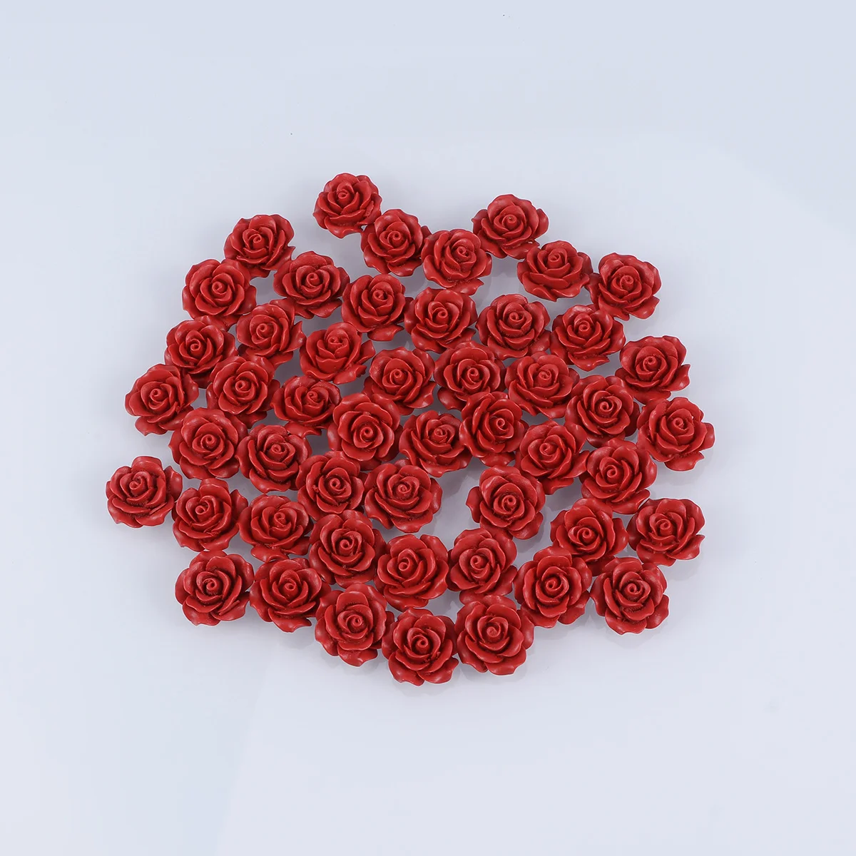 

50Pcs Rose Ornaments Beads 20mm DIY Jewelry Making Handmade Craft Accessories Romantic Decoration for Hair Hats