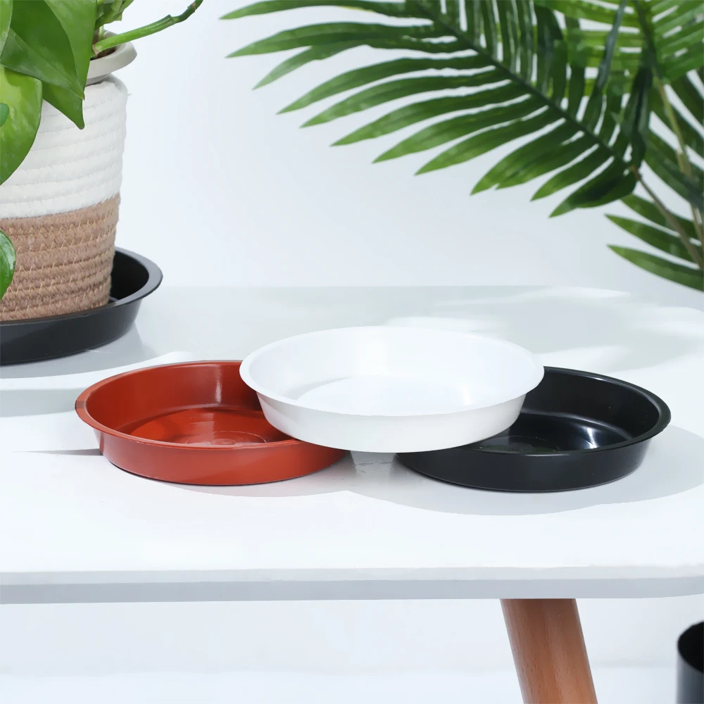 3Pcs Heavy Duty Flower Pot Round Plant Saucer Drip Trays Indoor Outdoor Plastic Tray Saucers