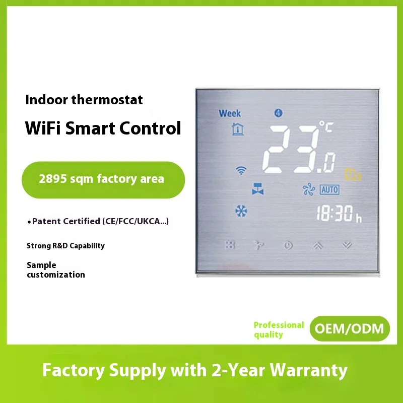 Smart Digital Display Central Air Conditioner Thermostat Panel Home WiFi Fan Coil Switch Wired