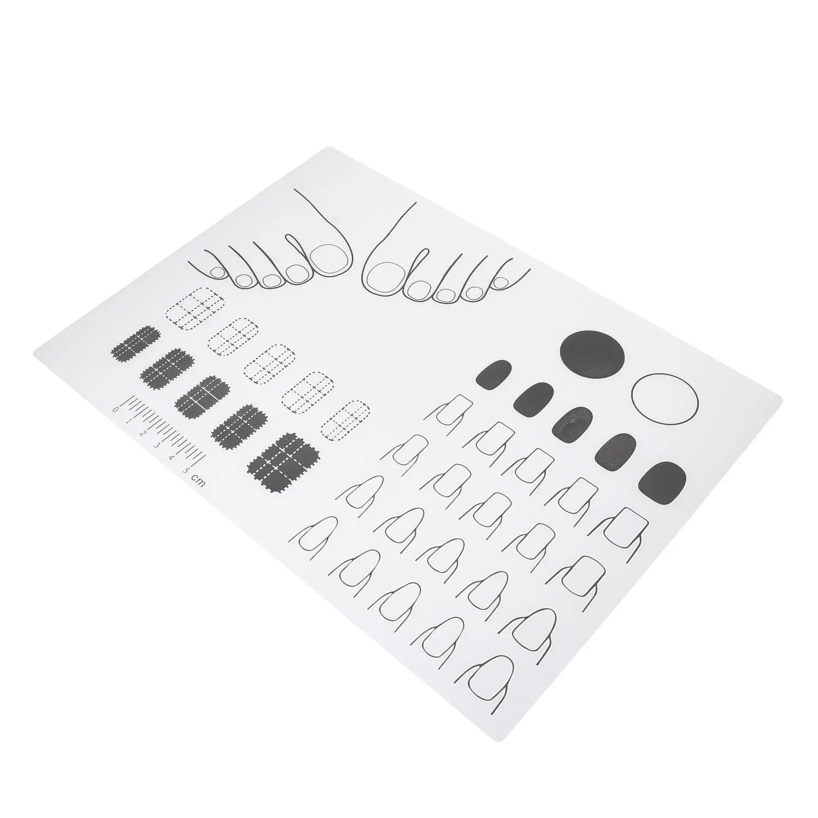 

Hand Practice Coloring Mat Training Nails Silica Gel Silicone for Crafts Painting Manicure