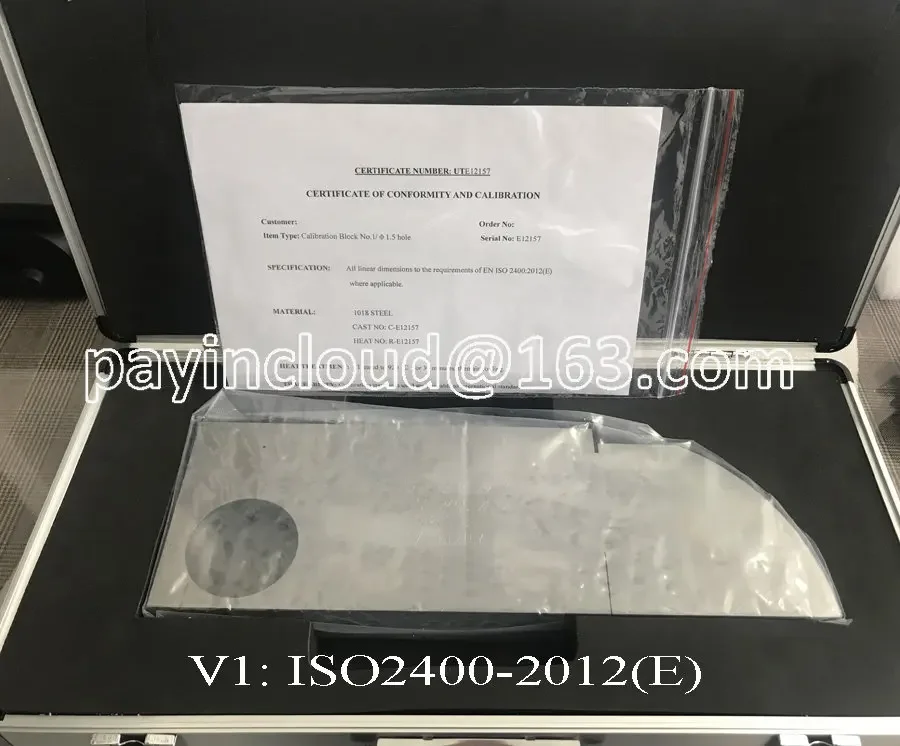 V1 Calibration Test Block IIW1 (ISO2400-2012E)-Straight / Arc Slot