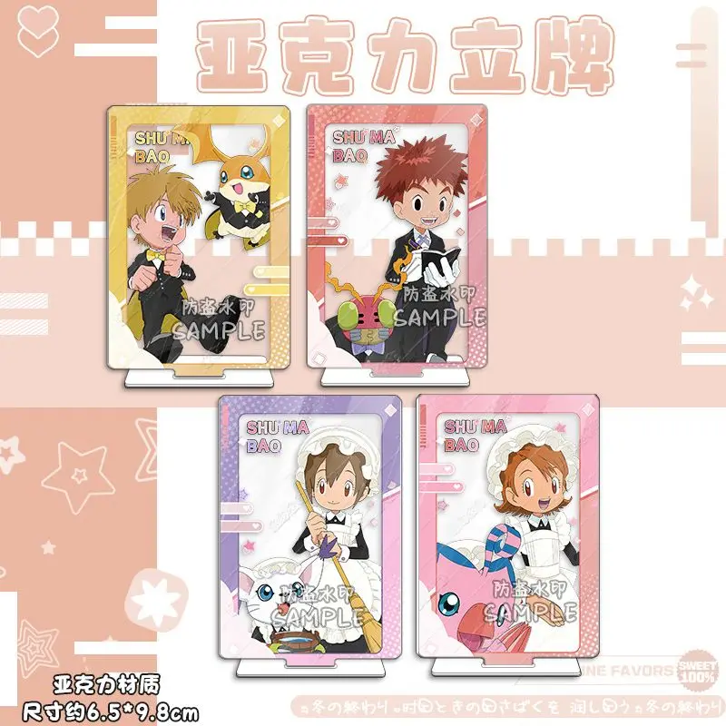 Diy デジモンアクリルスタンディングプレートアグモンテイルモンガブモンパタモンデスクトップ装飾アニメコレクションアクション玩具フィギュアギフト