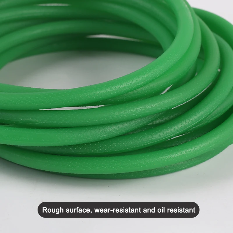 1M-20M Dia 1.5/2/2.5/3/3.5/4/5/6/7/8/9/10/12/15/18mm Green Polyurethane Conveyor Belts PU Round Belt Transmission Drive Belt