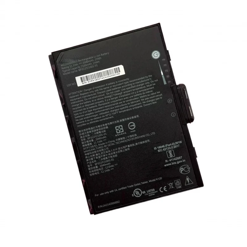 

Replacement Tablet Battery for Getac K120 441142000003 BP3S1P2100S-01 441142000019 Bateria 11.1V 2040mAh