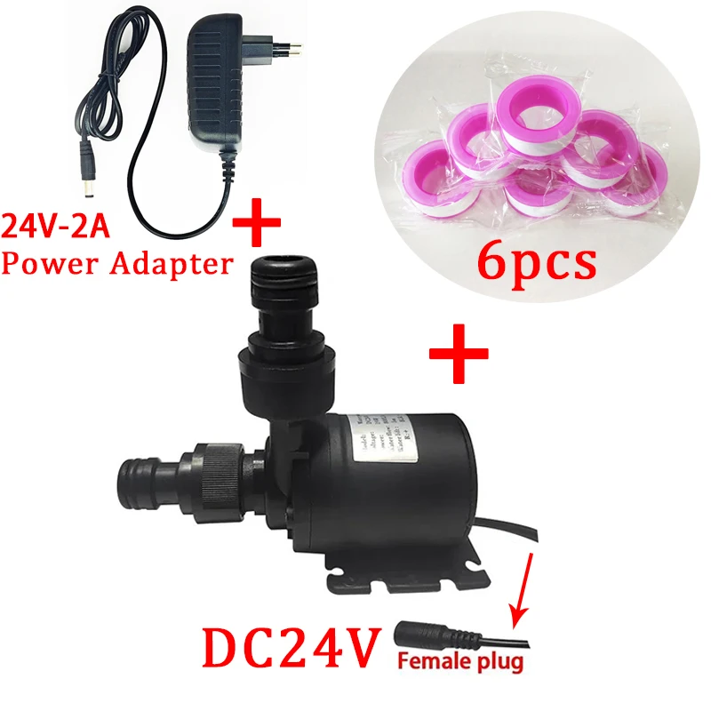 Ultra-leise 800L/H 5M DC 12V 24V Hause Tragbare Bürstenlosen Motor Tauchwasserpumpe für Kühlsystem Brunnen Heizung Mini
