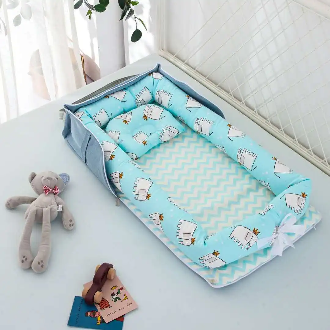 Dropshipping Portable Bed Middle Bed Can Be Stowed Isolated Protected  Removable Washable Shaped Pillow Bag Type Crib For Gift