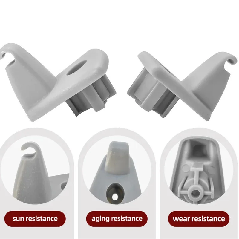 2/4pcs Inner Sun Visor Clip Hook Retainer Gray Plastic Mount OEM Fixing for 300 Charger Vehicle 1EJ51BD1AA