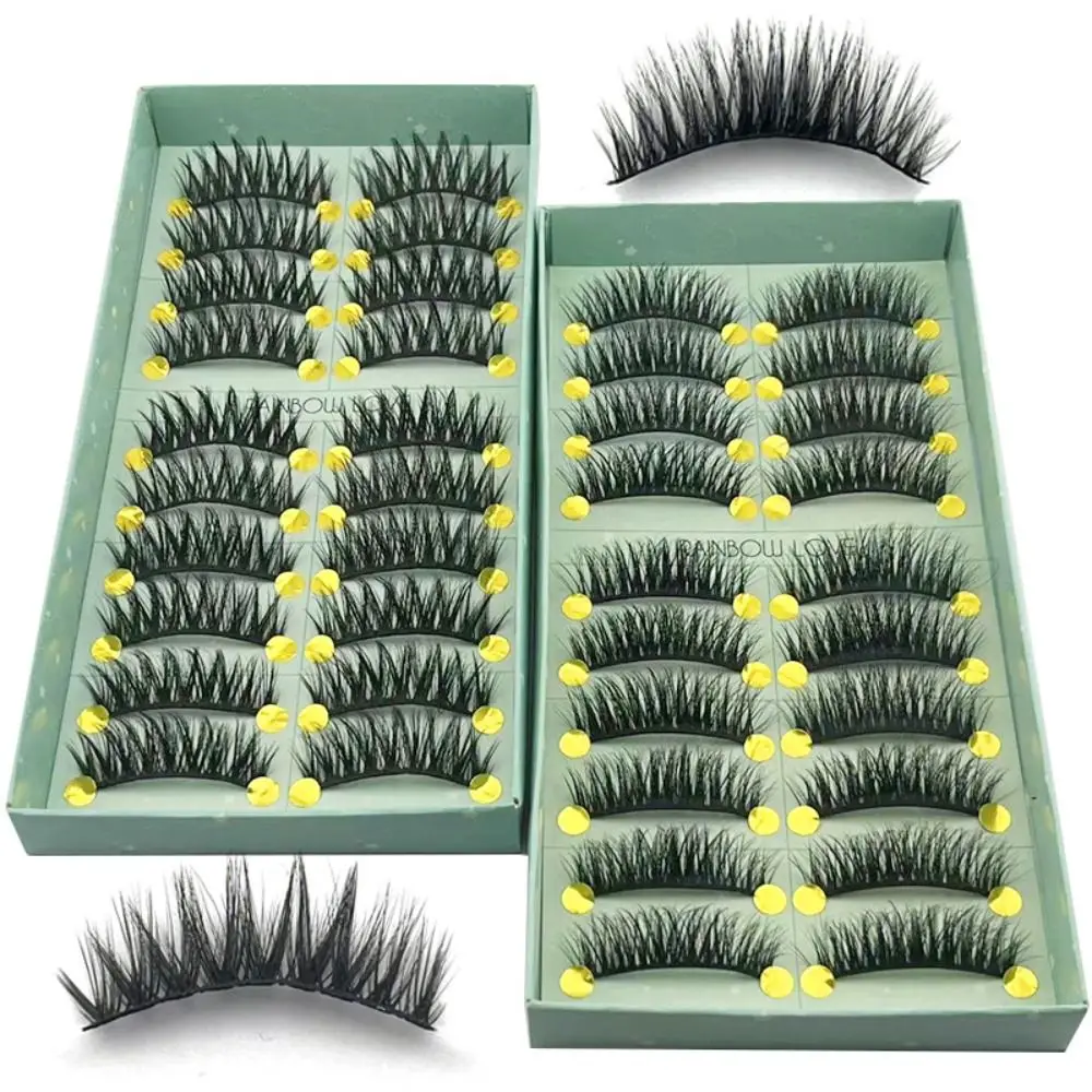 Pluizige Valse Wimpers Natuurlijke Lange Handgemaakte 3D Faux Nertsen Lash Volume Dierproefvrij Oogmake-up Gereedschap Wimper Extension