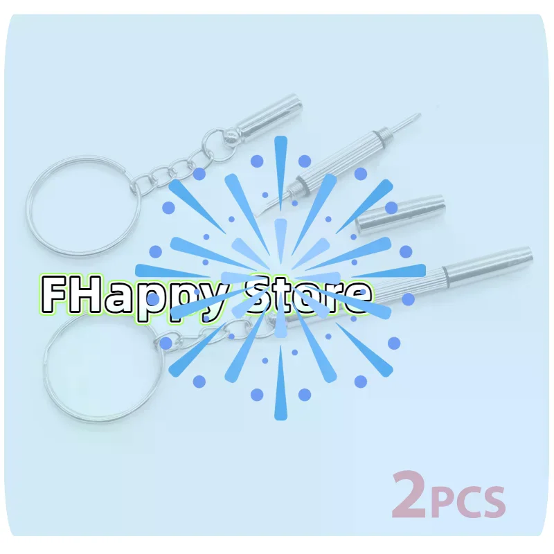 [MA]2Pcs 3 In 1 Mini Screwdriver Keychain Glasses Phone Watch Screw Repair Tool[MA]