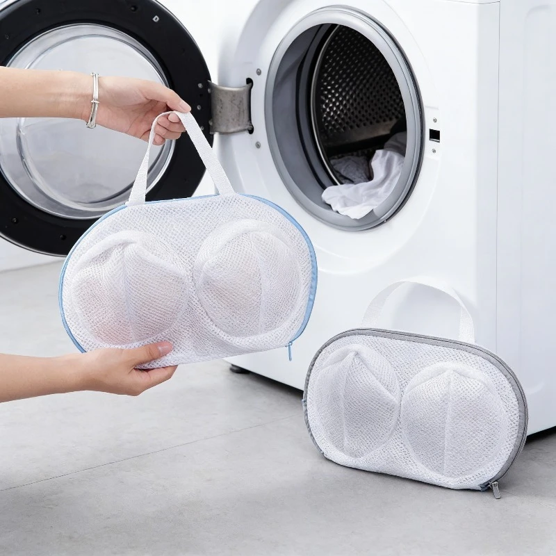 

Household Bra Laundry Bag Washing Machine Protection Laundry Bag Anti Deformation Special Filter Mesh Anti Winding Belt Handle
