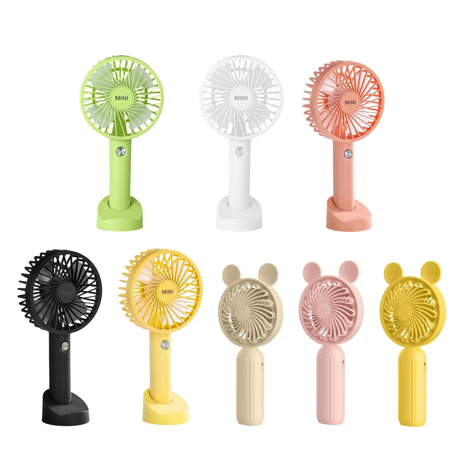 

Mini Handheld Fan USB Fan Multifunctional for Traveling Outdoor Desk Fan Personal Desk Table Fan with Base Makeup Eyelash Fan