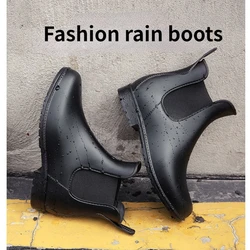 Stivali Chelsea alla moda scarpe da pioggia corte stivali da pioggia da donna stivali da acqua antiscivolo copriscarpe per adulti