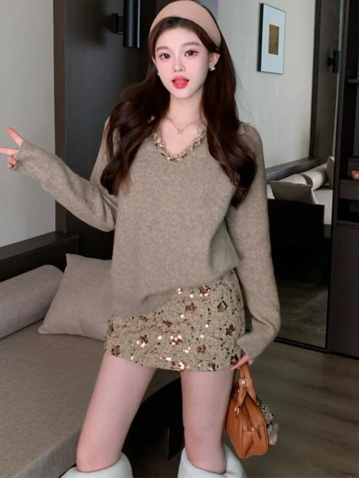 

Свитера Джемперы Пуловеры Женские Тренажерный Зал Синель Нежный Узор Обычный Рождественский Праздник Зимний Фестиваль Сезон Украшения Softy