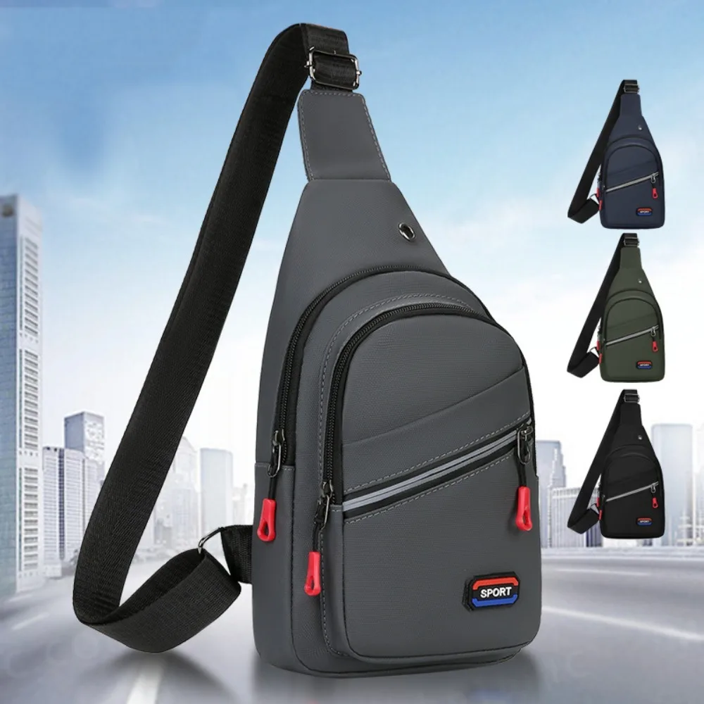 

Large Capacity Male Chest Bag Waterproof Crossbody Bag Men Waist Bag Korean Style Multifunctional Sports Chest Bag Outdoor