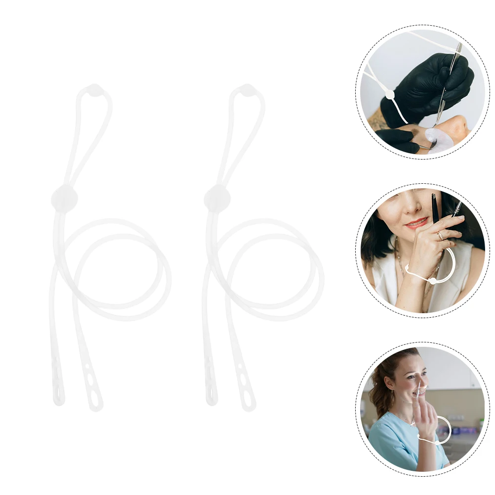 2 pezzi pinzette per ciglia cinturino in silicone protezione braccialetto anello cinturino per estensione ciglia strumenti per trucco pinzette protezione