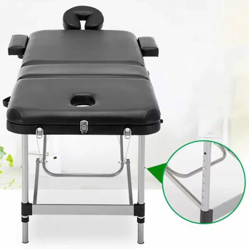 ポータブル多機能マッサージベッド 折りたたみ式美容マッサージベッド 背もたれ付き診察台 健康診断ベッド