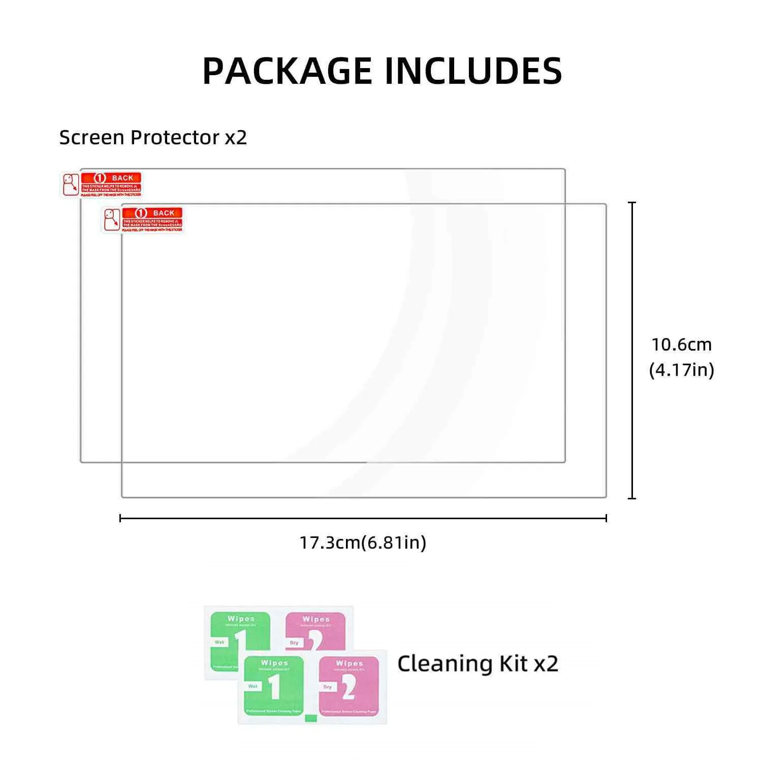 2Pack 0.33mm Thickness 9H Tempered Glass Screen Protector With Cleaning Kit for Steam Deck Console Game Accessories