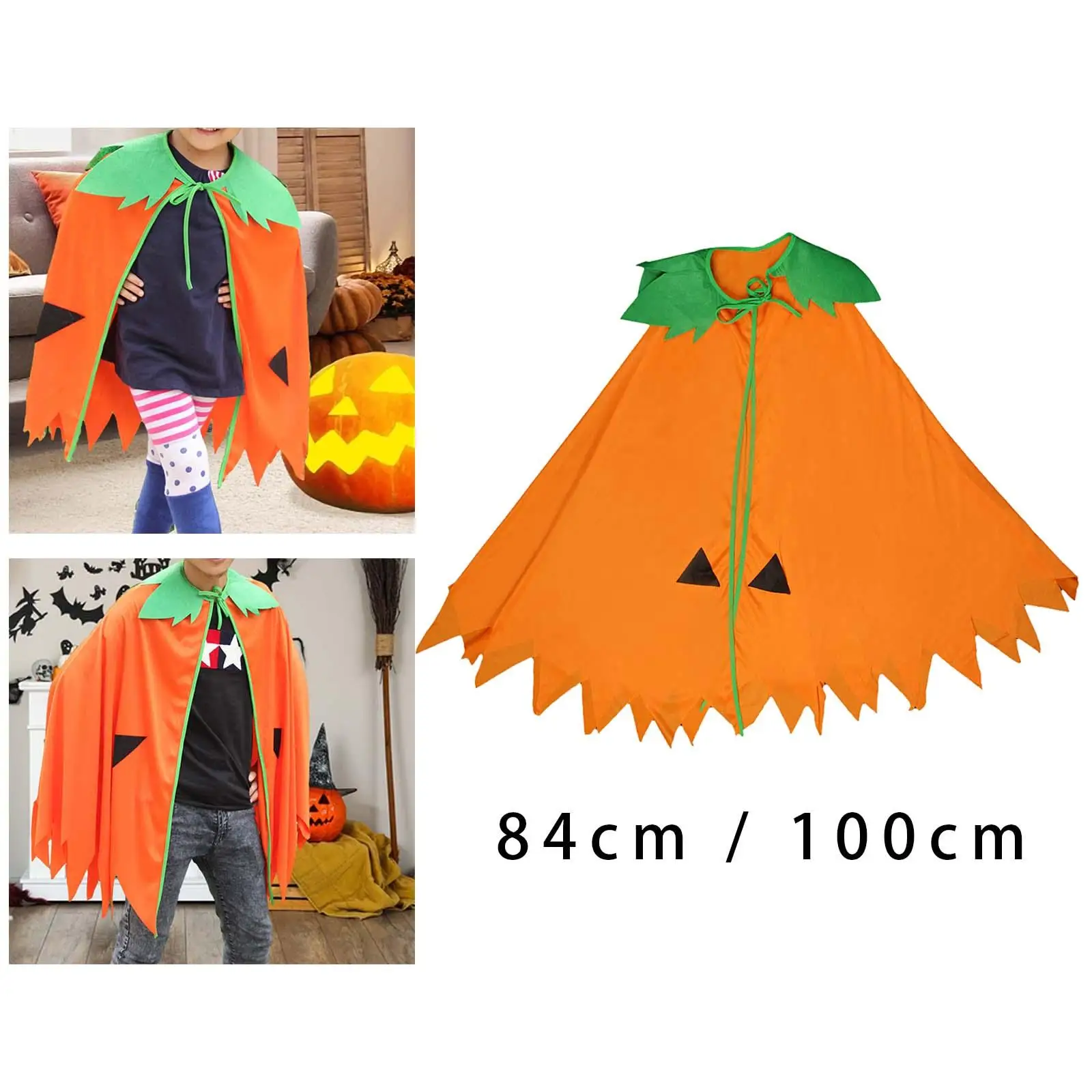 

Halloween Pumpkin Cloak Multifunctional Soft Skin Friendly Fabric Comfortable to Wear Pumpkin Cloak Cape for Prop Photography