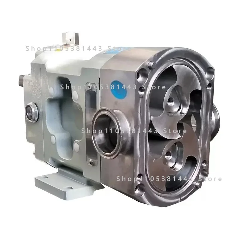 316L Sanitary Food Standard Stainless Steel Mini Twin-rotor Lobe Pump Head CRP-3Z-3/5/10/20 Rotor Lobe Pump
