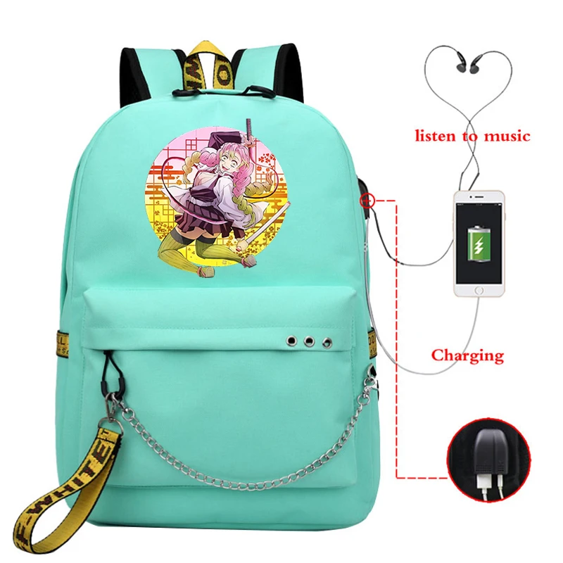 Dämon Slayer Anime Hohe Qualität Rucksäcke Große Kapazität Usb Tasche Dämon Slayer Maga Druck Schule Rucksack für College Student