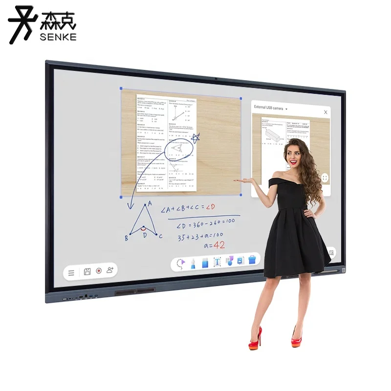 75 Inch Interactive Panel 55 65 86 98 100 Inch 4k For School Teaching Interactive Panel 100 Inches Interactive Panels