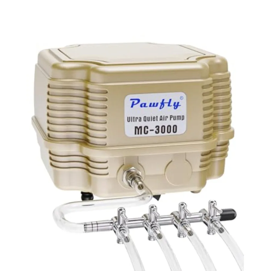 

Воздушный насос для аквариума 254 GPH с регулируемым бесшумным аэратором, многопортовым клапаном-разветвителем и воздушным шлангом