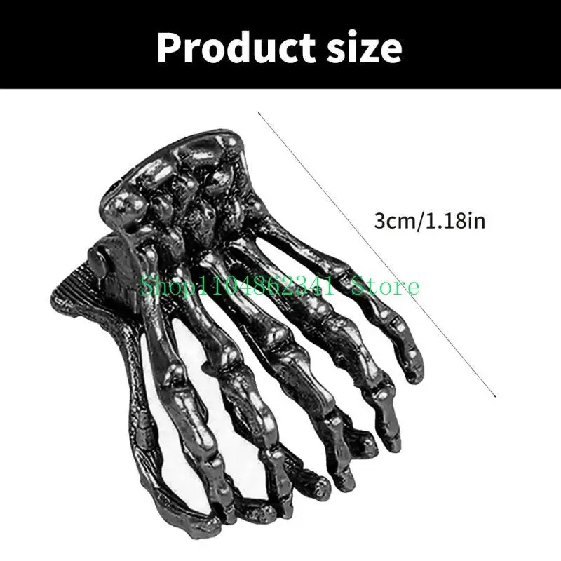 5asd Skeleton Hair Clip Small Hair Claw Clip Fashion Cool Adornment Catch Princess Barrettes Hair Styling Tool Ornaments