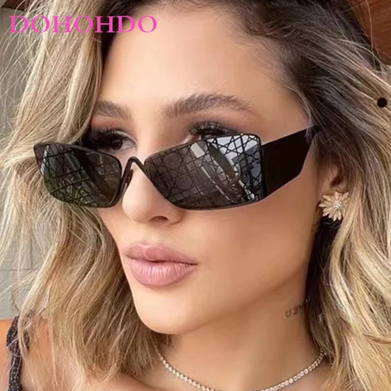 

DOHOHDO Retro Geometry Sunglasses Women Luxury Sun Glasses UV400 Ladies Men 2000'S Fashion Y2k Punk Eyewear Shades Oculos De Sol