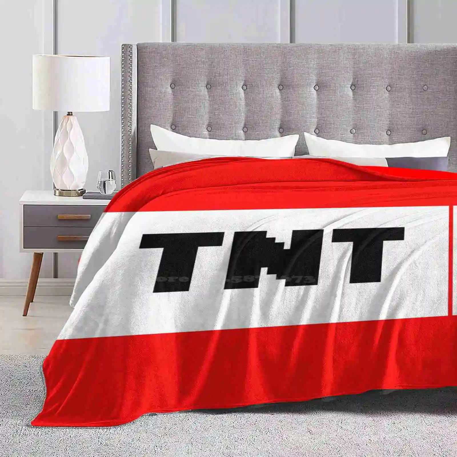 Tnt Air Conditioning Soft Blanket Tnt Game Explosion Red Cool