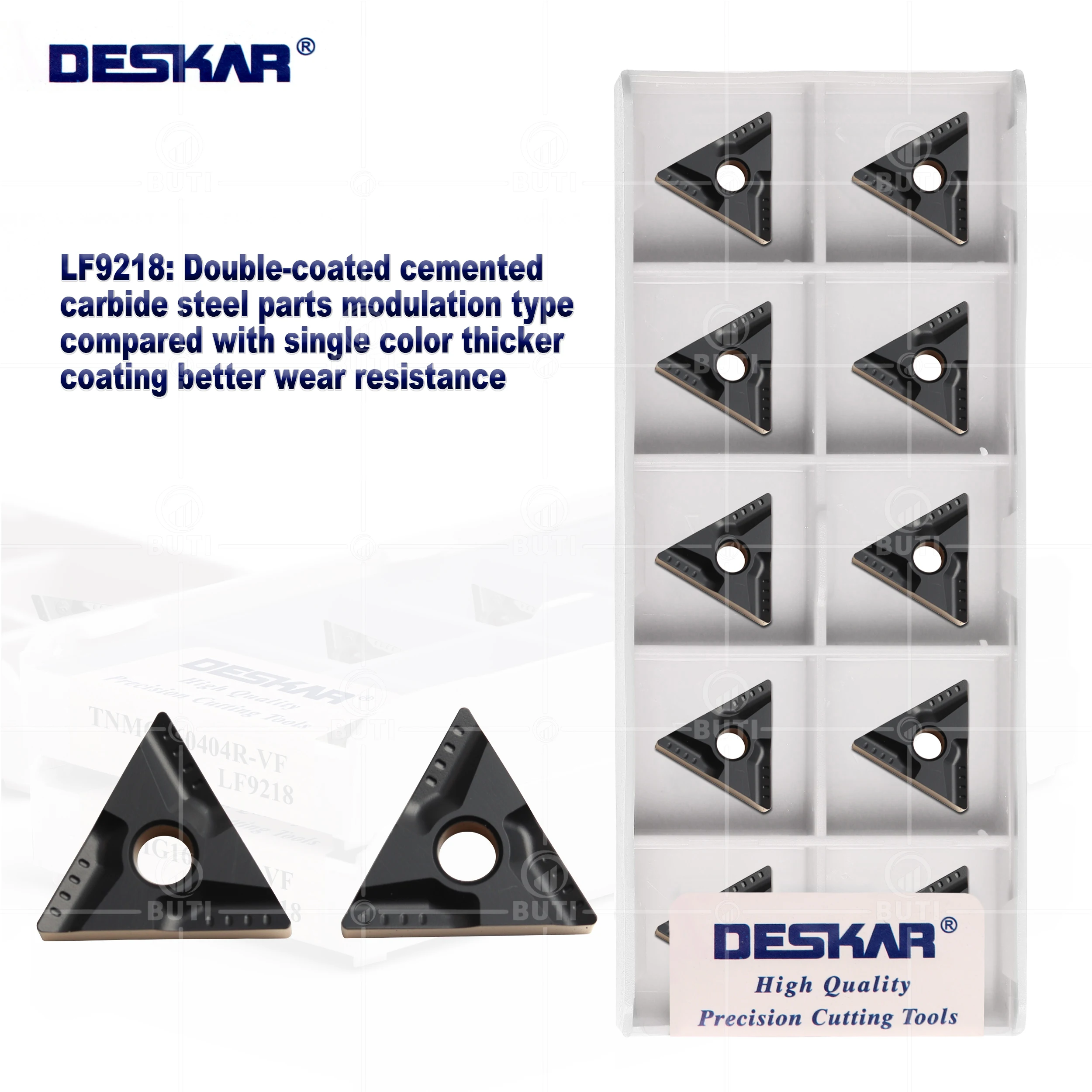 Deskar-carbide Turning Inserções para Peças de Aço Cnc Lathe Cutter Tnmg160404 Tnmg160408r-vf L-vf Lf9218 Alta Qualidade 100 Original