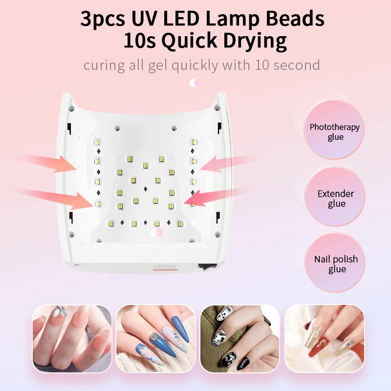 Lampada a LED UV ricaricabile per unghie lampada per unghie a LED senza fili per smalto Gel per Pedicure lampada per unghie a LED senza fili per Manicure