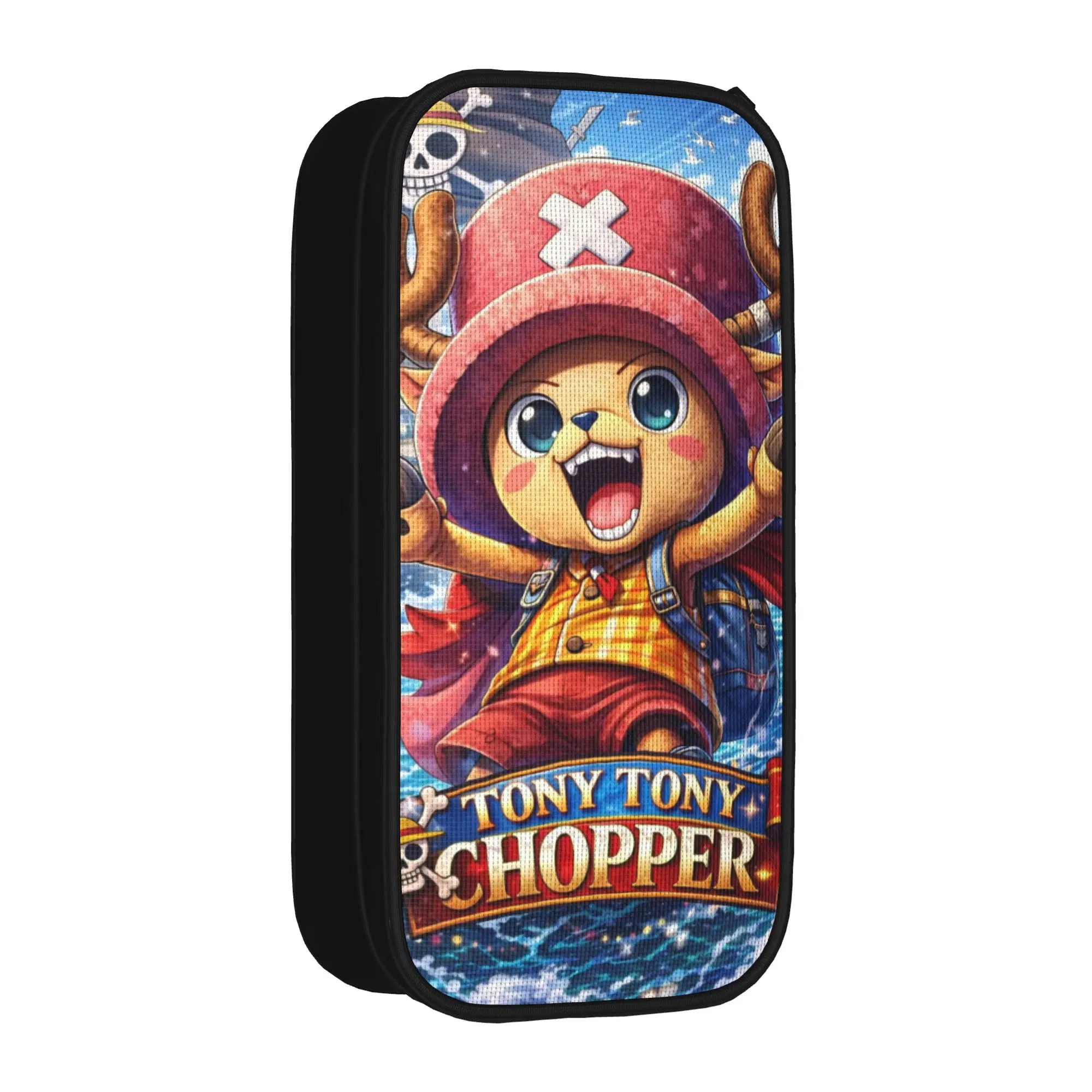 

Tony Tony Chopper Pencil Case New One Piece Pen Box Bags Student Large Storage Students School Zipper Pencilcases