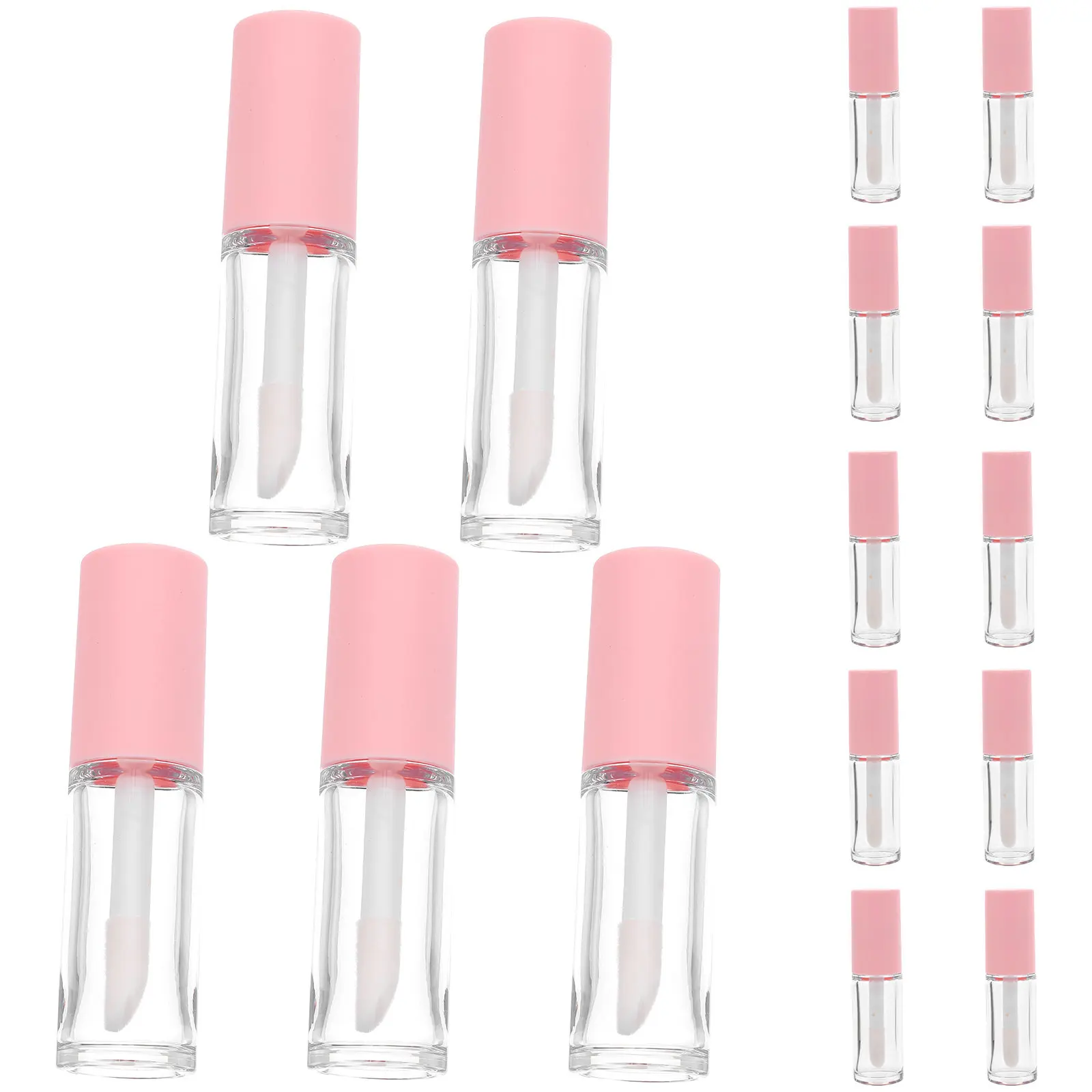 

15Pcs Lip Gloss Tubes Refillable Portable Compact Size Empty Lip Balm Containers Leakproof Travel Makeup Storage Wand