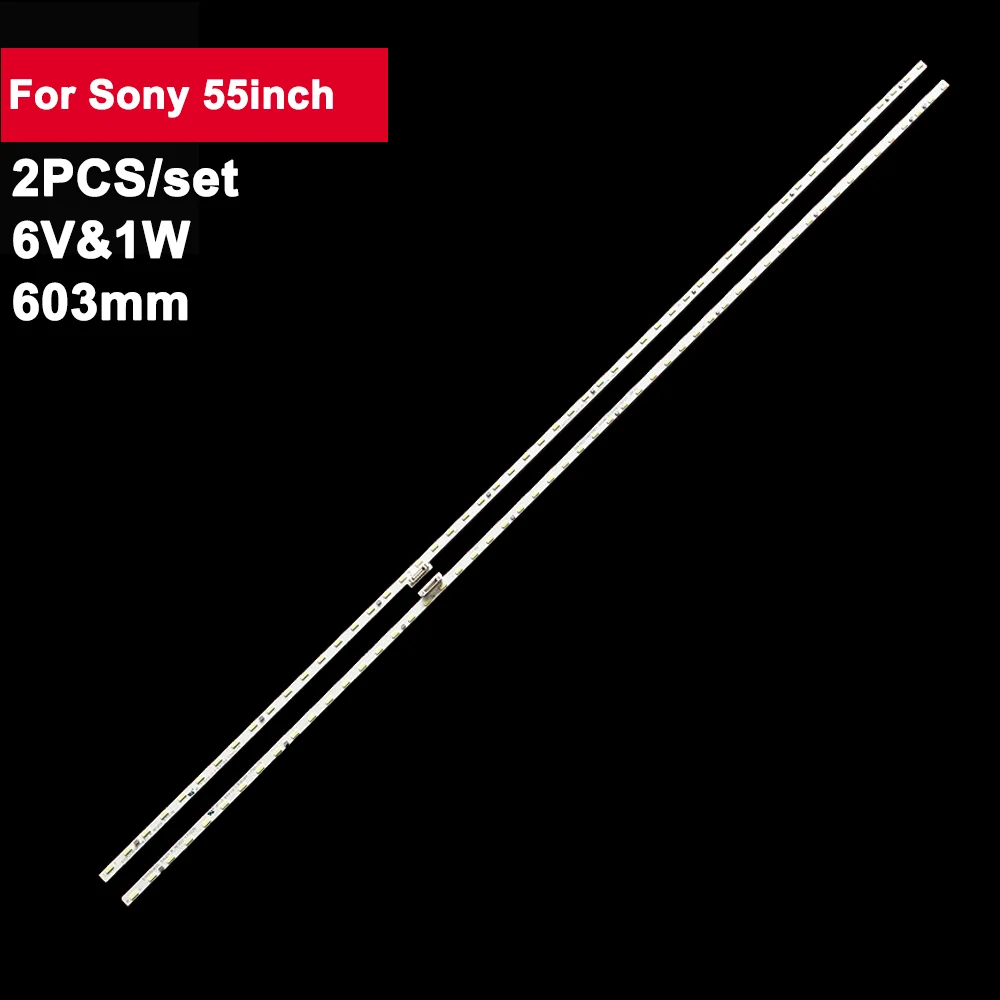 2pcs 603mm Led Backlights Strips For Sony 55inch ST0550AS0-54LED-L-REV02 KDL-55X8655F KD-55X8566F V550QWE06