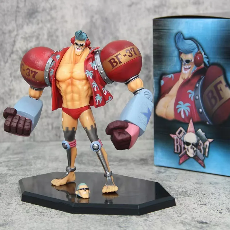 18cm One Piece Anime Figure FRANKY Double headed Action Figures toys model Desktop decoration Statue Collection Pendant Kid Gift