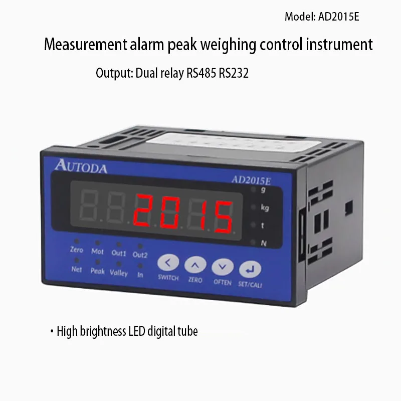 AD2015E Weighing Display Controller Instrument Peak Force Sensor Two Relay Outputs