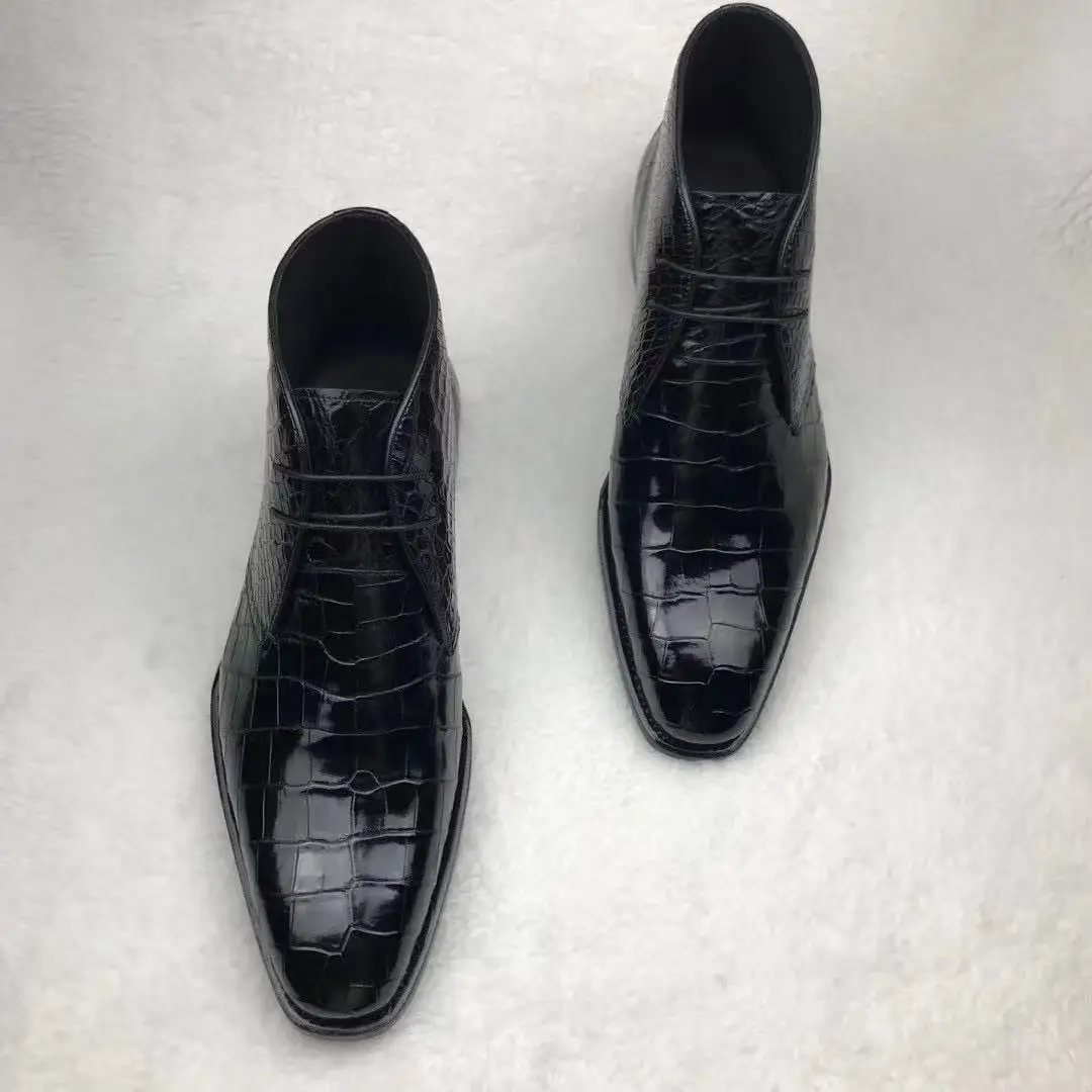 chue new men formal shoes male dress shoes men corodile boots shoes wedding date Business office winter shoes bridegroom view 4