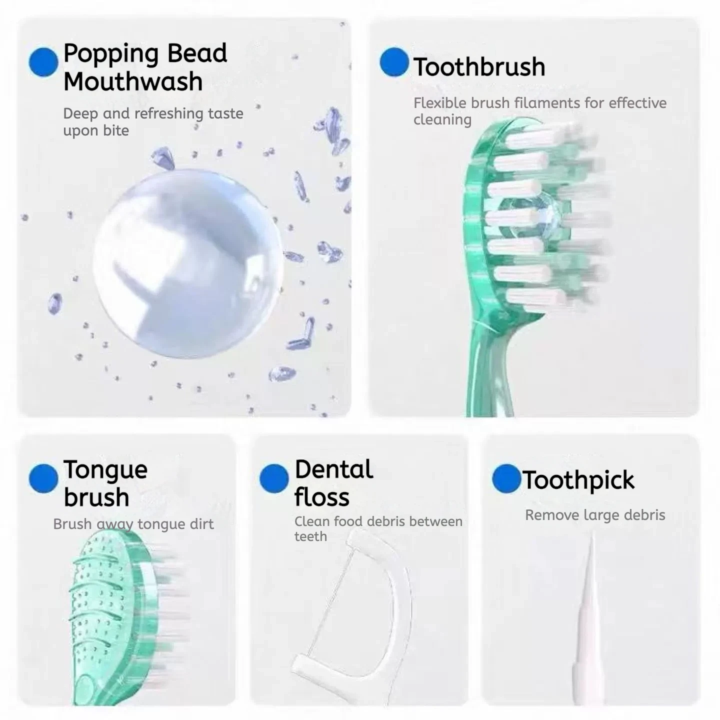 فرشاة أسنان AIRKISS Burst Bead، شعر ناعم يمكن التخلص منها بدون خيط تنظيف الأسنان #4