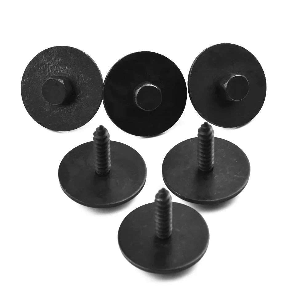 6PCS Engine Compartment Cover Screw Clip Black Screw 0019906036 Is Suitable For Benz W203 W204 W207 Plastic Auto Parts