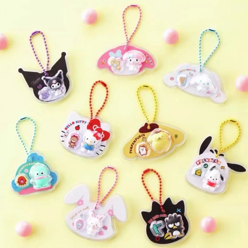 

Sanrio Blind Box Keychain Authentic Sanrio Characters Mini Cute Figure Pendant 9 Styles Bag Charm Gift For Anime Lovers
