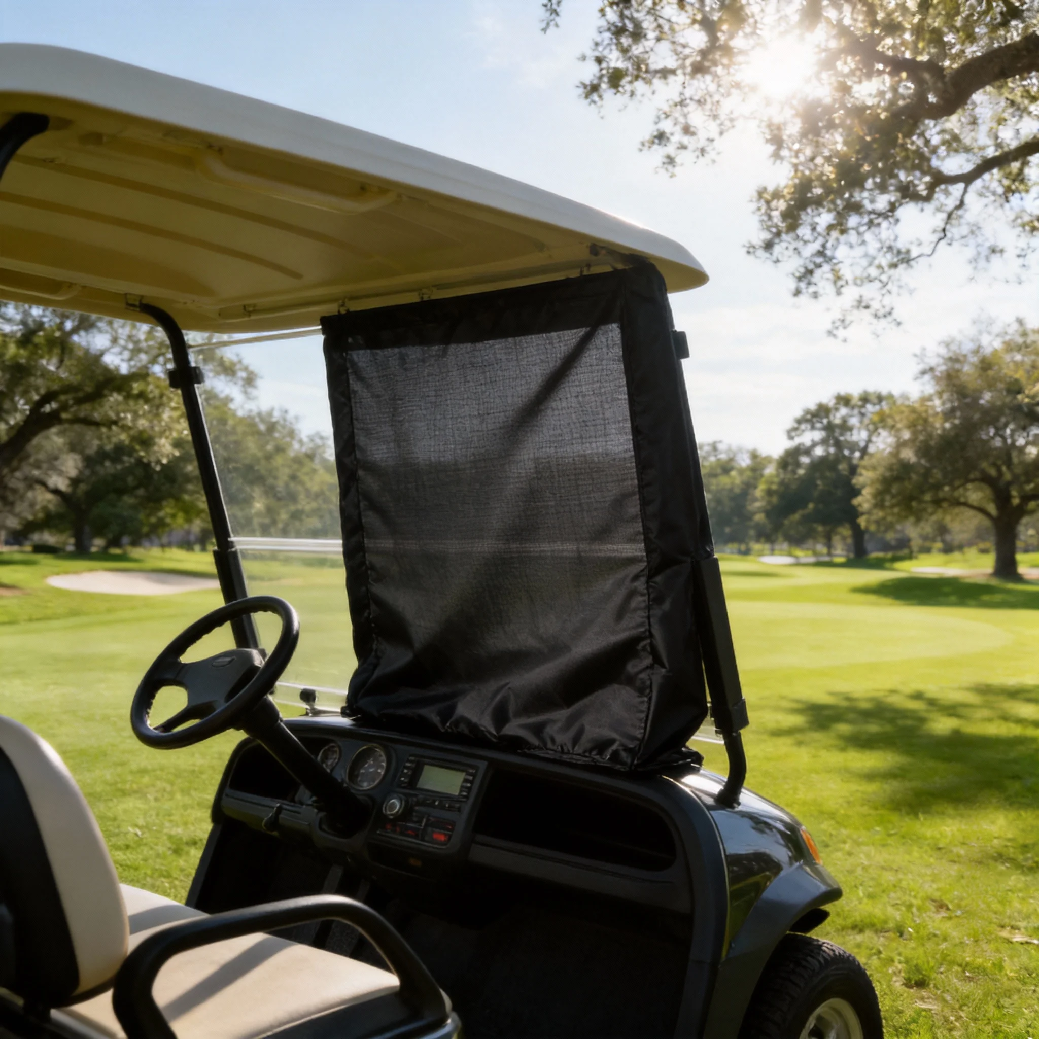 

Outdoor Golf Cart Screen Cover - Waterproof & Dustproof Protection! Golf Cart Sunproof Dustproof Outdoor Cover