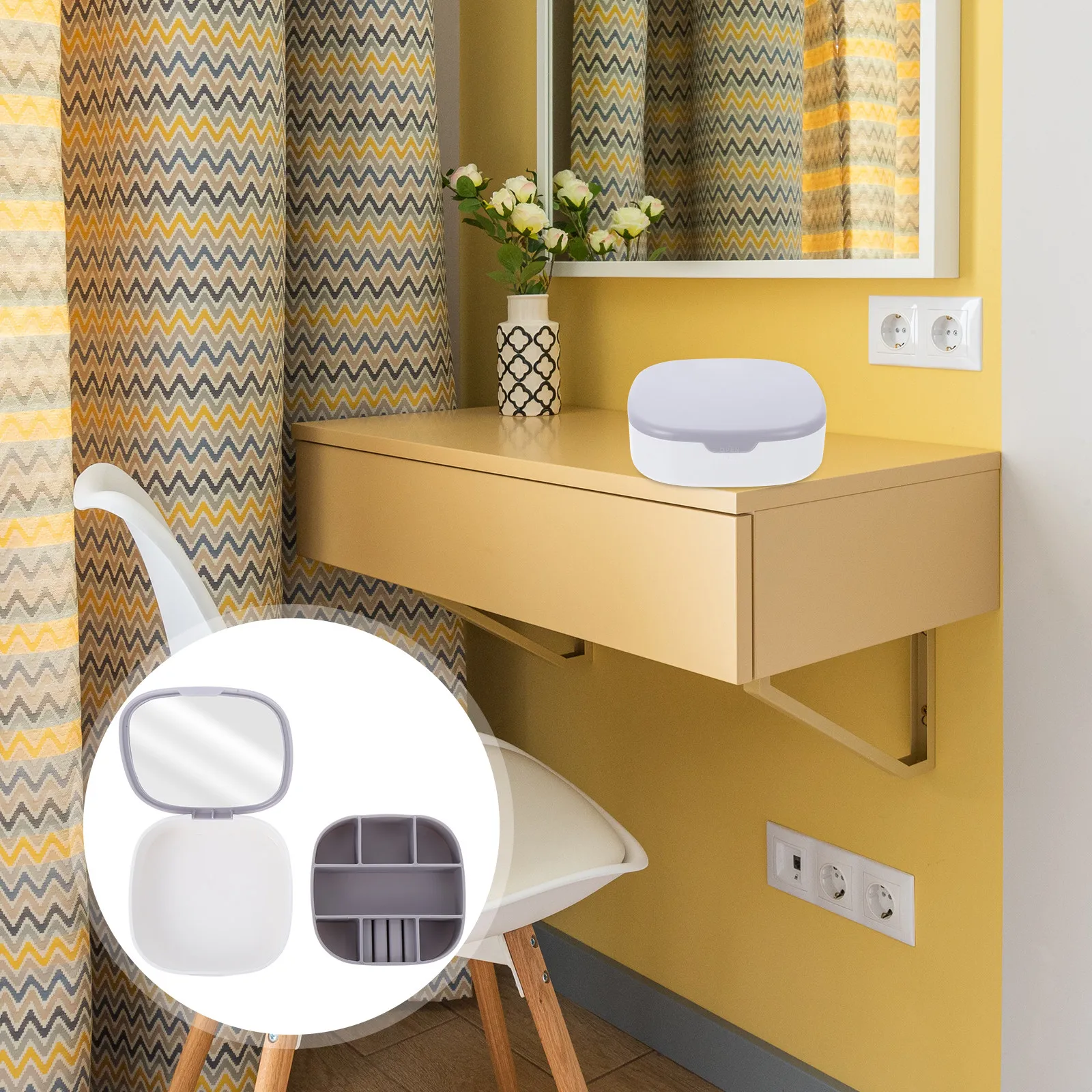 

Модная портативная шкатулка для украшений с несколькими отделениями для хранения серег, ожерелий, браслетов, подвесок, брошей, заколок и мелких предметов