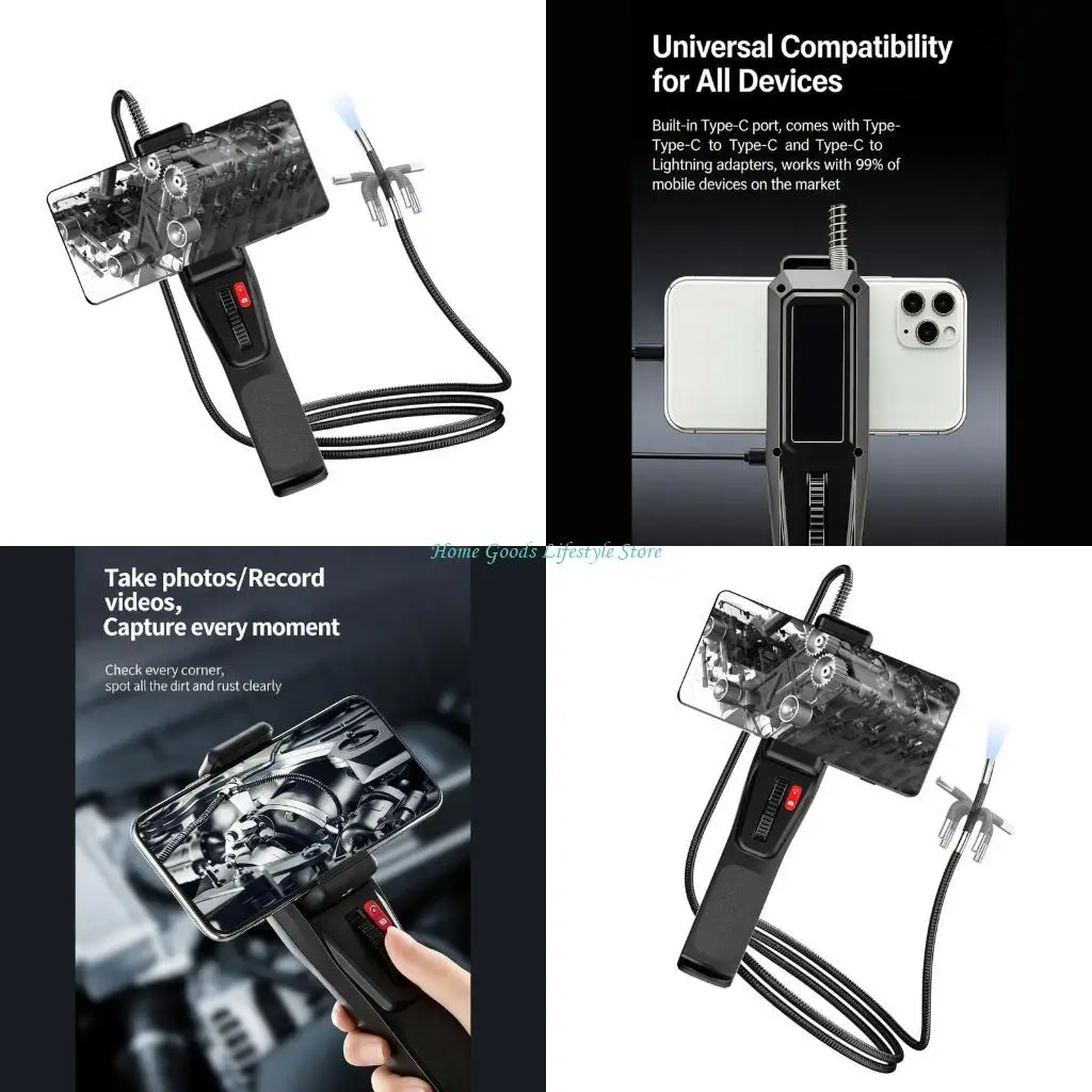 E74E Professional Flexible Inspection Camera With Adjustable LED radiances For Dark Areas And Confined Locations 2M Cable Length