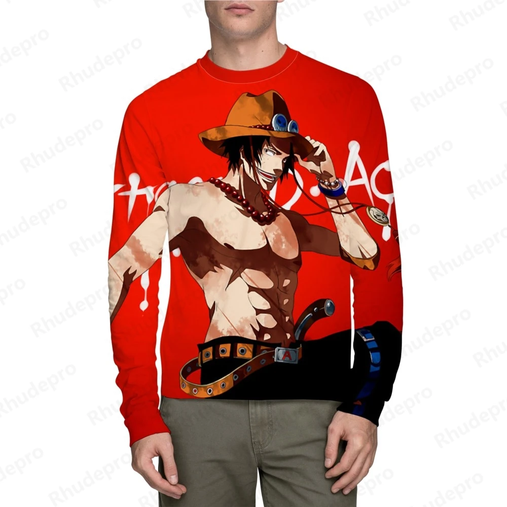 

One Piece 2024 New Men's Anime Monkey D. Luffy 3D Printing Role Play Women's And Long sleeve T-shirts Unisex Oversized