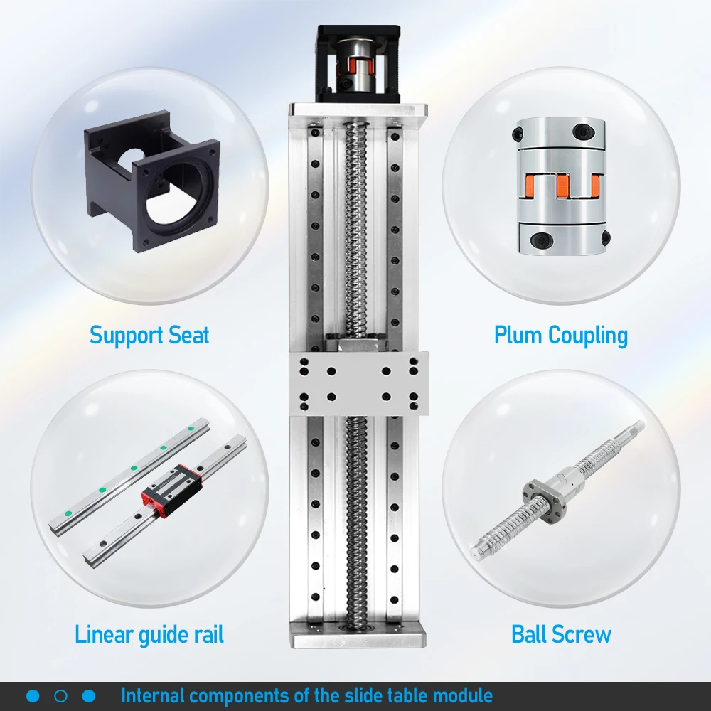 Mesa Deslizante HLTNC, etapa del eje Z, etapa deslizante de carril de doble guía HL15100, Kit de robot de módulo de 100mm a 1200mm para Cnc