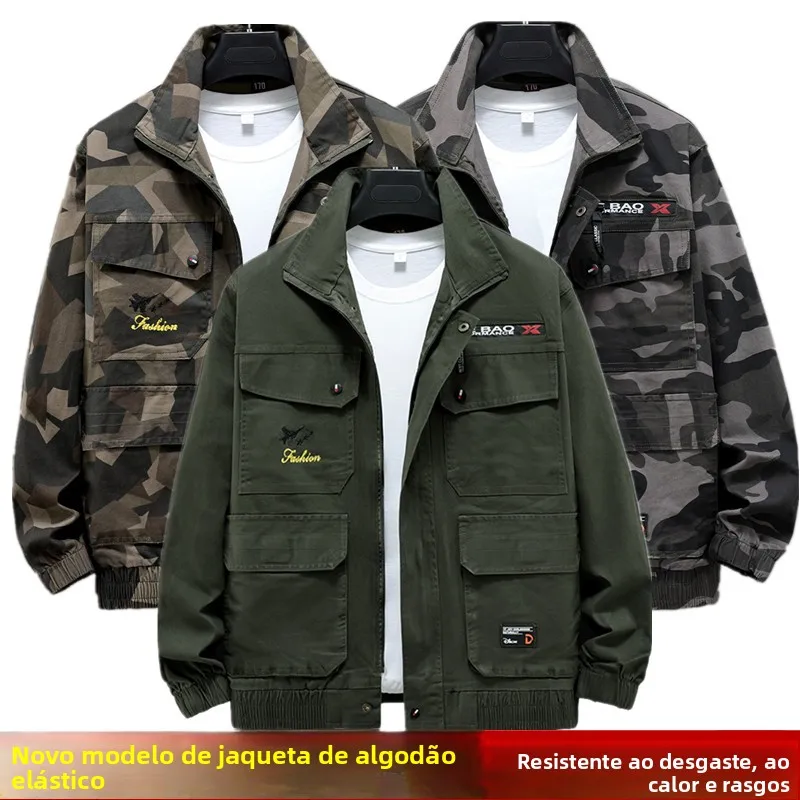 thickened-pure-cotton-workwear-jacket-men's-long-sleeve-camouflage-workwear-resistant-to-wear-and-heat-protection-clothing