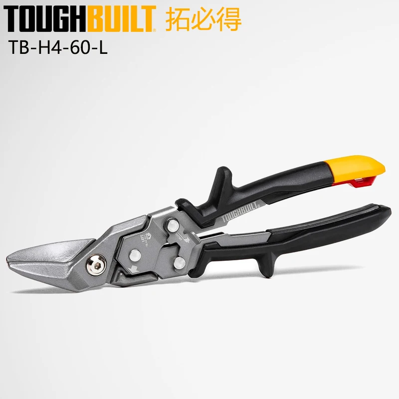 TOUGHBUILT TB-H4-60-L Left Cut Aviation Snips High Hardness High-quality Hand Tool Diagonal Cutting Pliers