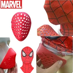 Spiderman Faceshell Spiderman Mini Mask Cosplay Props Silica Black/Red Halloween Deadpool Half Face Shell Cover Mouth Mas